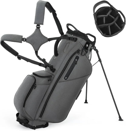 Golf Stand Bag, Lightweight w/ 7 Way Full-Length Dividers, Weather-Resistant, Cooler Pockets
