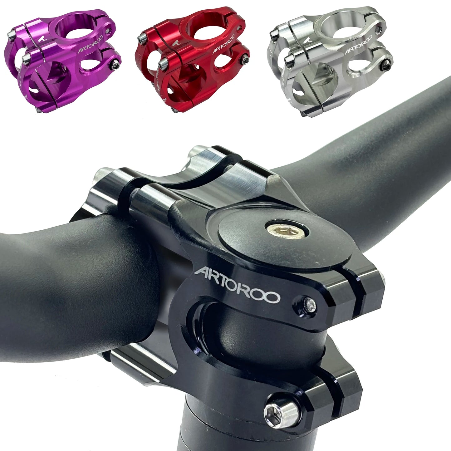 31.8mm MTB Racing Bike Stem, Aluminum Alloy, CNC Down Hill Mountain Bike Handlebar Short Stem,