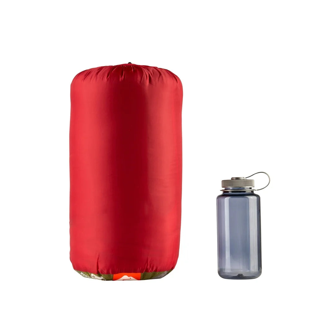 Sleeping Bag Compact Lightweight, 50F Warm Weather Camping, Machine Washable, Insulated, Fabric Stuff Sack