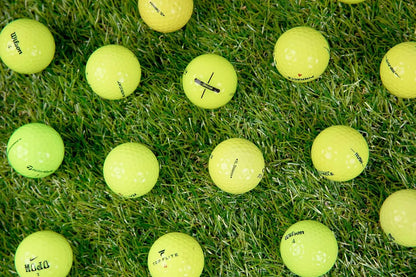 Recycled Golf Balls, 48 ct. Neon Colors, Good Condition with Mesh Bag