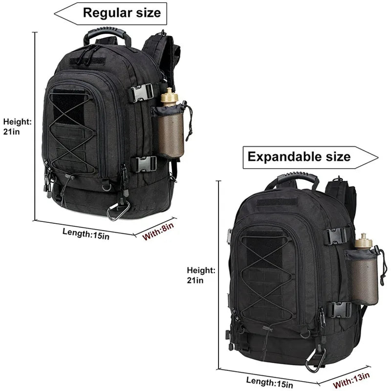Military Tactical Backpack, 60L Army Molle Rucksack, Travel, Hiking, Camping or Hunting