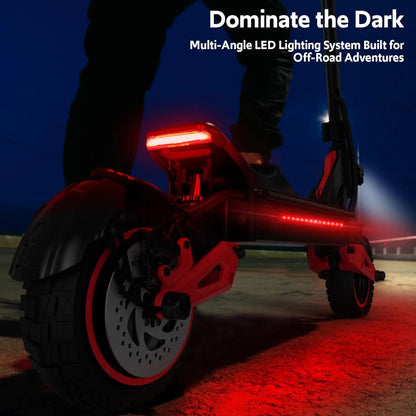 Electric Scooter, 1600W Motor, Top Speed 32MPH, 48V18AH, 11-inch Off-Road Tires, Adult Sport Folding EScooter w/ Seat