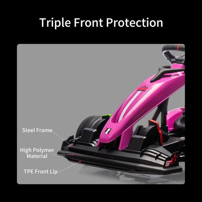 Ride on Car, Drift Kart Toy for Kids, Adjustable Seat, 8.5MPH, 24V Electric Parent-Safety Certified