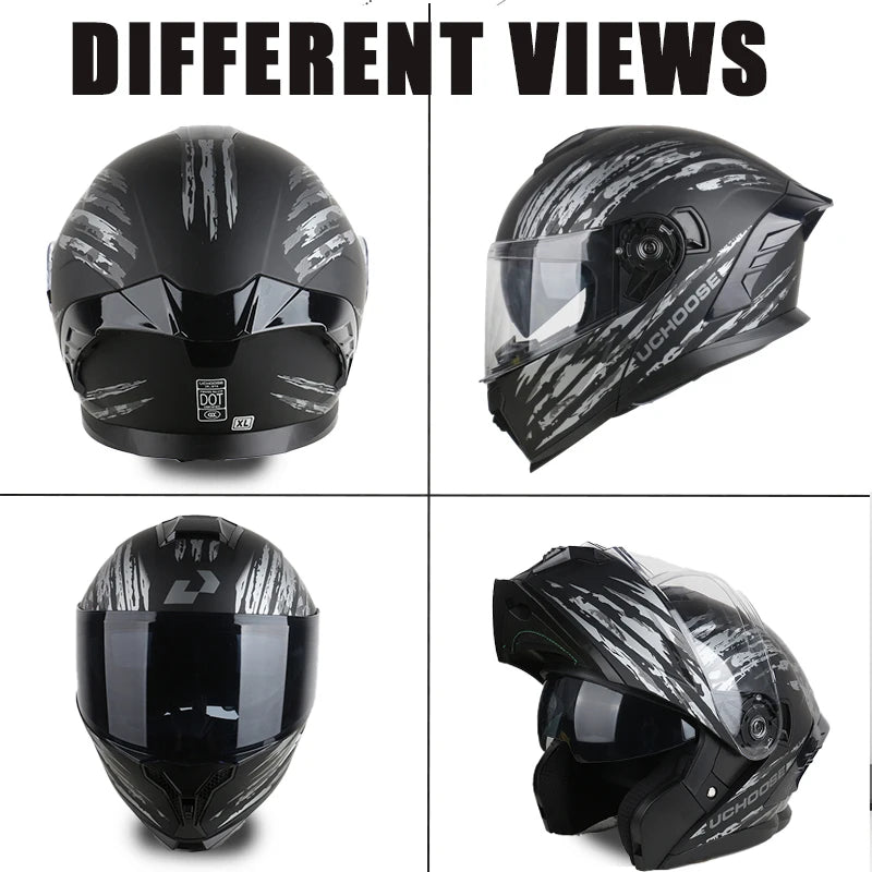 Modular Helmet DOT Approve, Motorcycle Helmet, Four Seasons, Motocross Racing, Flip Up Visor, Off Road Helmet