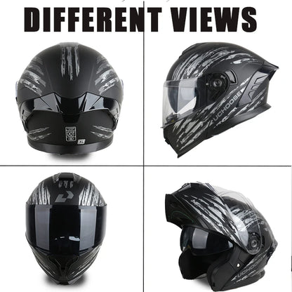 Modular Helmet DOT Approve, Motorcycle Helmet, Four Seasons, Motocross Racing, Flip Up Visor, Off Road Helmet