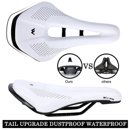 Bicycle Saddle, Hollow Breathable Road Bike Seat, Ultralight Shockproof Cycling Seat Cushion