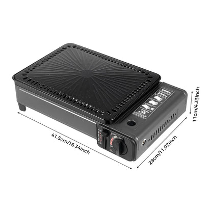Portable Camping Grill, Butane Gas Stove for Camping, Travel 41.5x28x11cm