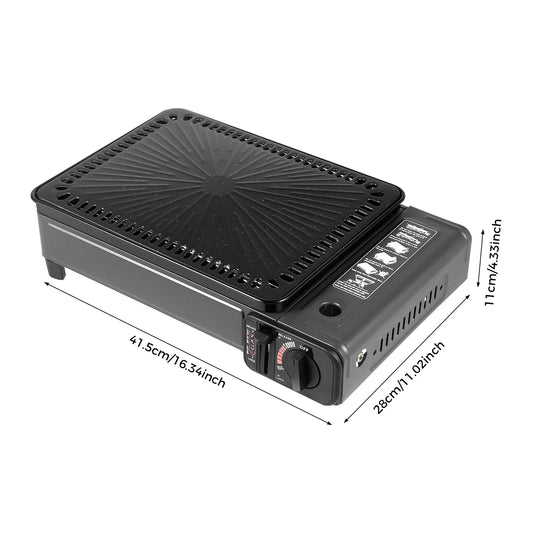 Portable Camping Grill, Butane Gas Stove for Camping, Travel 41.5x28x11cm