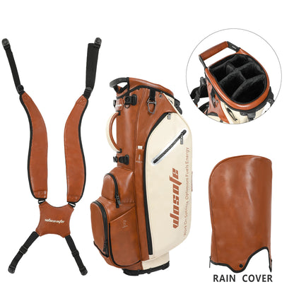 Golf Stand Bag, Lightweight for Men & Women, 14/6 Way Dividers, 6 Way Top Dual Strap w/ Stand