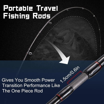 Medium Baitcasting Fishing Rod and Reel Combo, 6'/7' Super-Polymer Handle