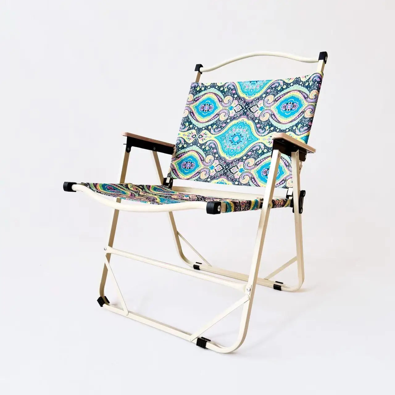 Folding Camp Chair, Reinforced Steel Frame Design, Portable Outdoor Chair