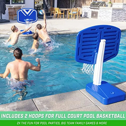 Splash Hoop, Pool Basketball, Volleyball Set Vinyl Material