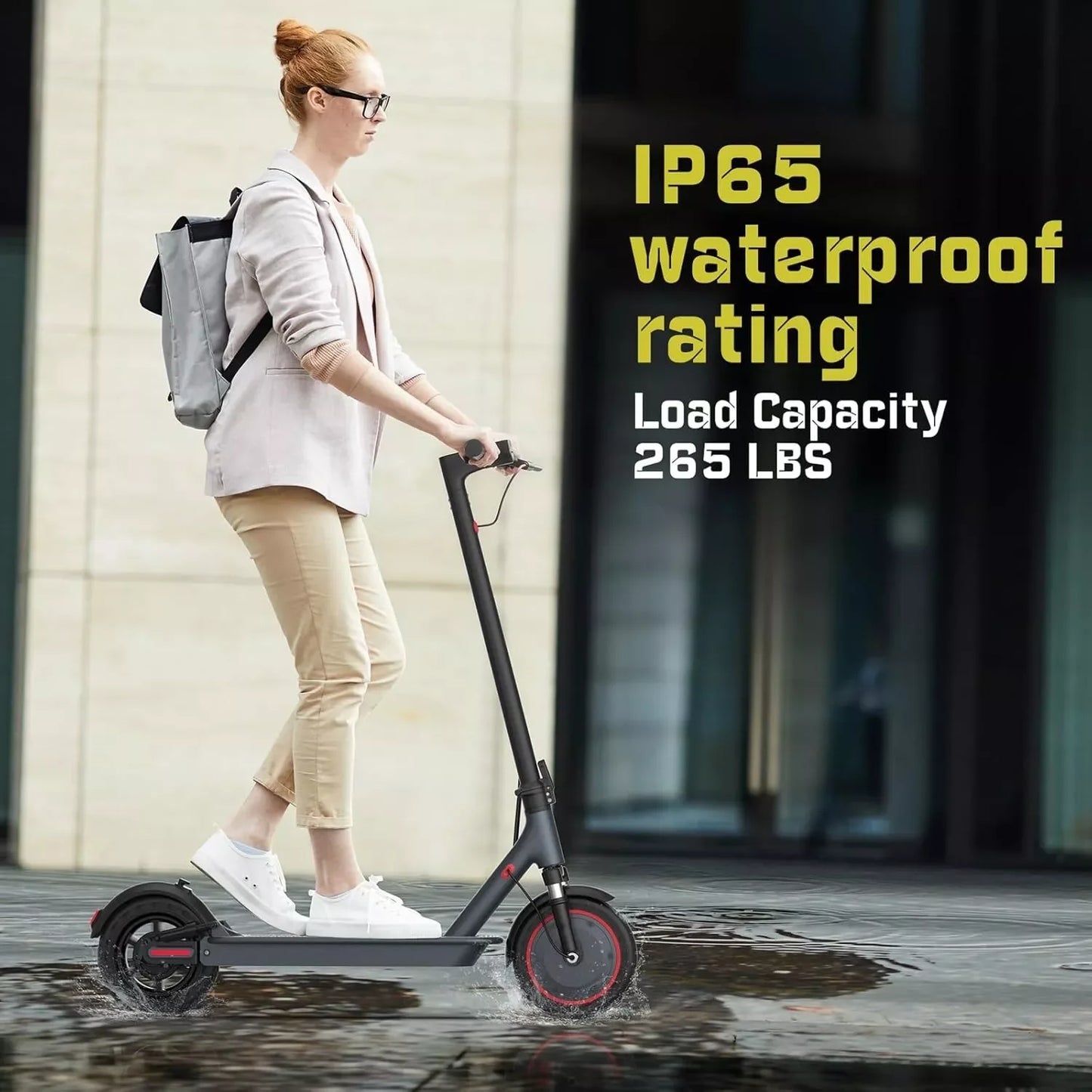 Electric Scooter, 500W 22MPH, 10inch Adult Smart Scooter, Shock-Absorbing, Anti-Skid, Folding Scooter