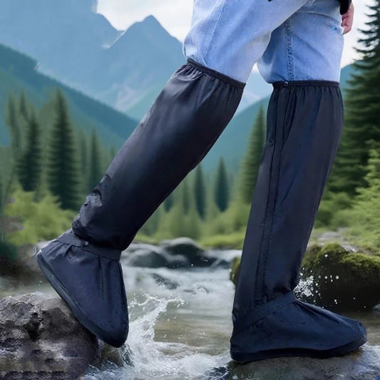 Waterproof Rain Shoe Boot, 60 CM High Pant Covers, Unisex, Cycling Anti-Slip, Reusable Leg Pants