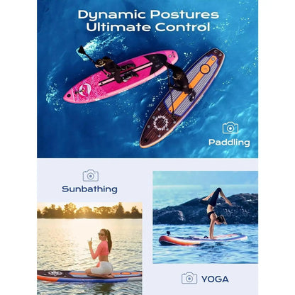 Extra Wide Inflatable Paddle Board, 11' x 34" x 6" Stand Up Paddle Board w/ Accessories and Camera Mount
