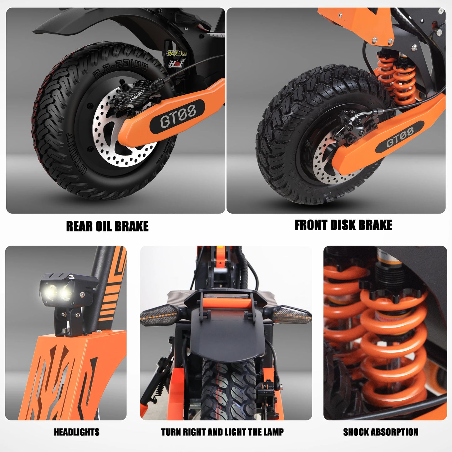 Adult Electric Scooter 5600W Dual Motor, Top Speed 46MPH, 60V27AH, 11-inch Off-Road Tires, Foldable eScooter