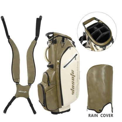 Golf Stand Bag, Lightweight for Men & Women, 14/6 Way Dividers, 6 Way Top Dual Strap w/ Stand