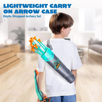 Kids Bow and Arrow Set, LED Light Up Archery Target with Suction Cup Arrows, Kids Ages 6-12