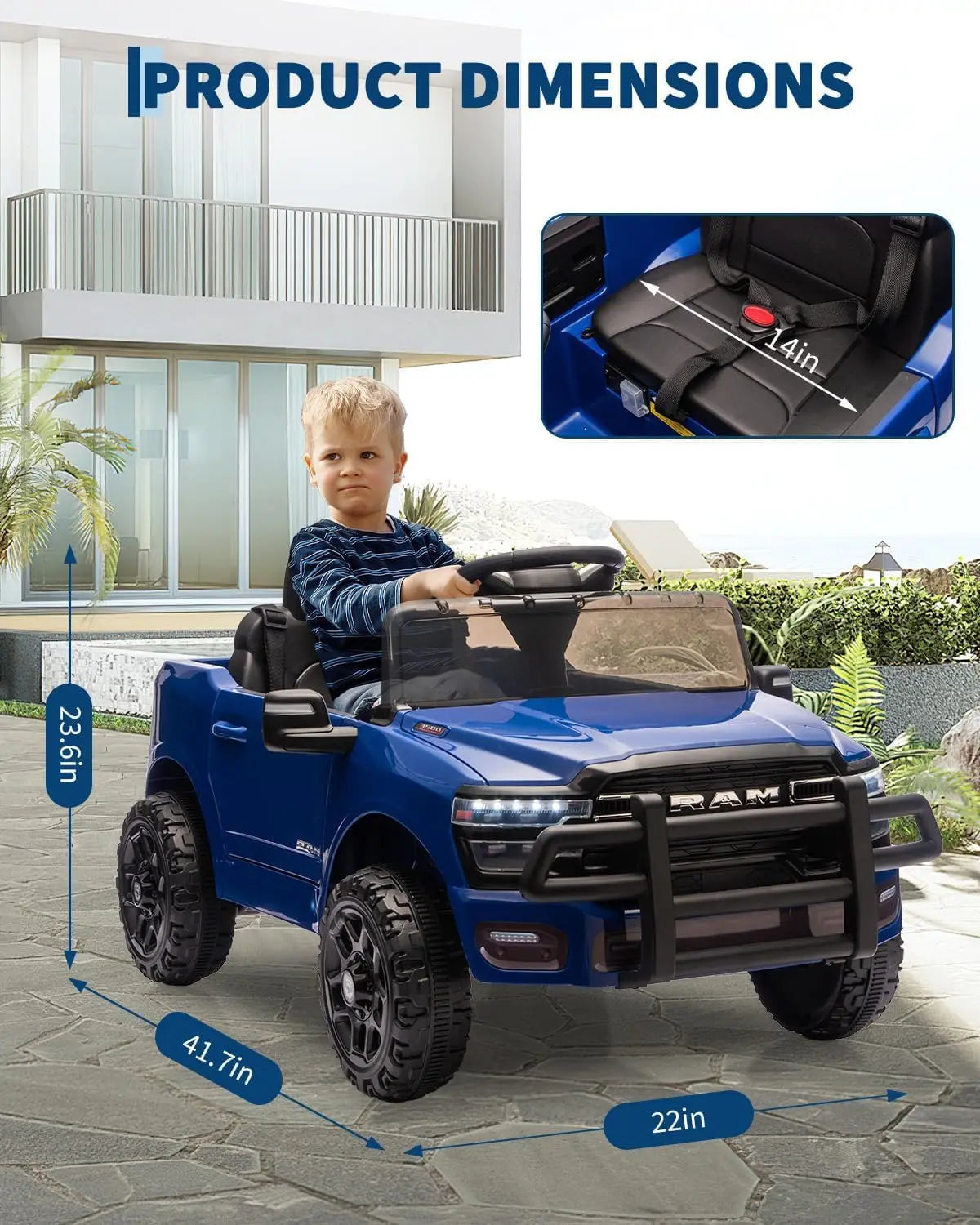 12V Electric Ride On Pickup Truck Car w/Remote Control, Toy for Kids