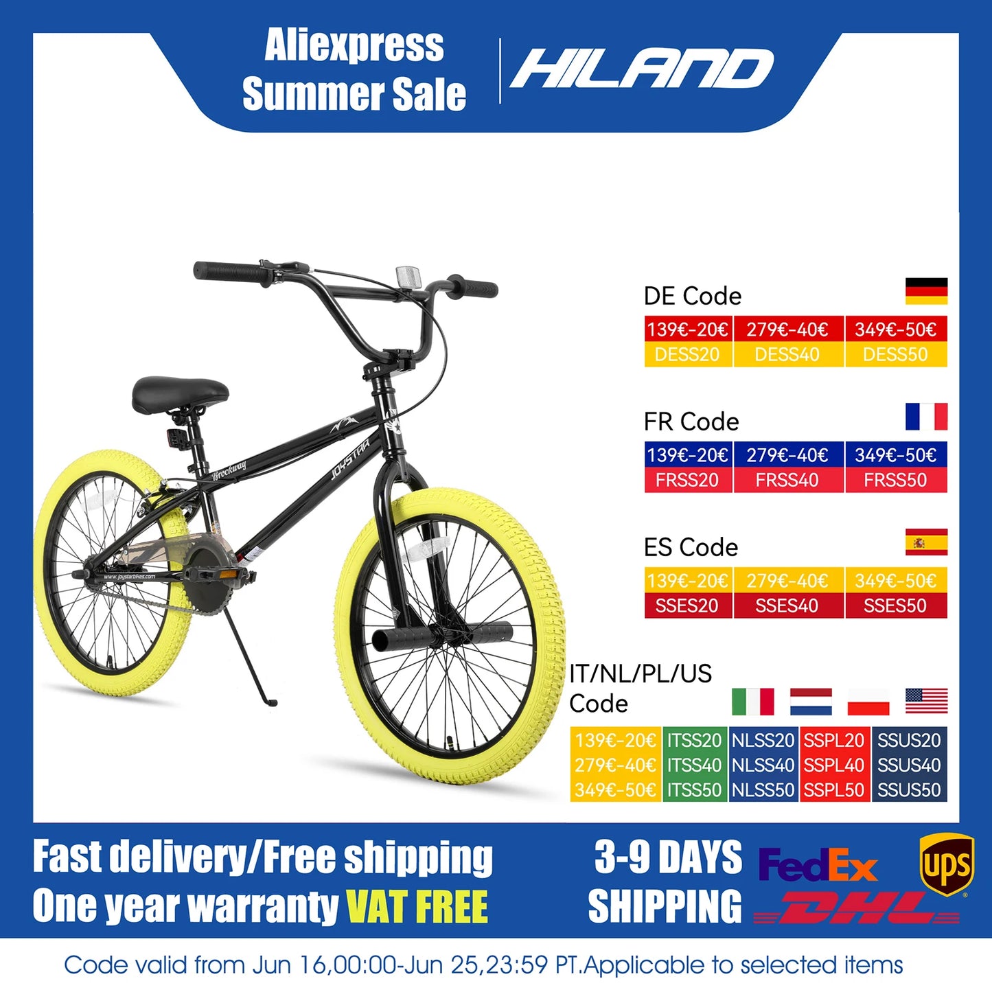 Brockway Freestyle Kids BMX Bikes 2 Pegs, Kids Bicycles for 6-14 Years Old Boys or Girls