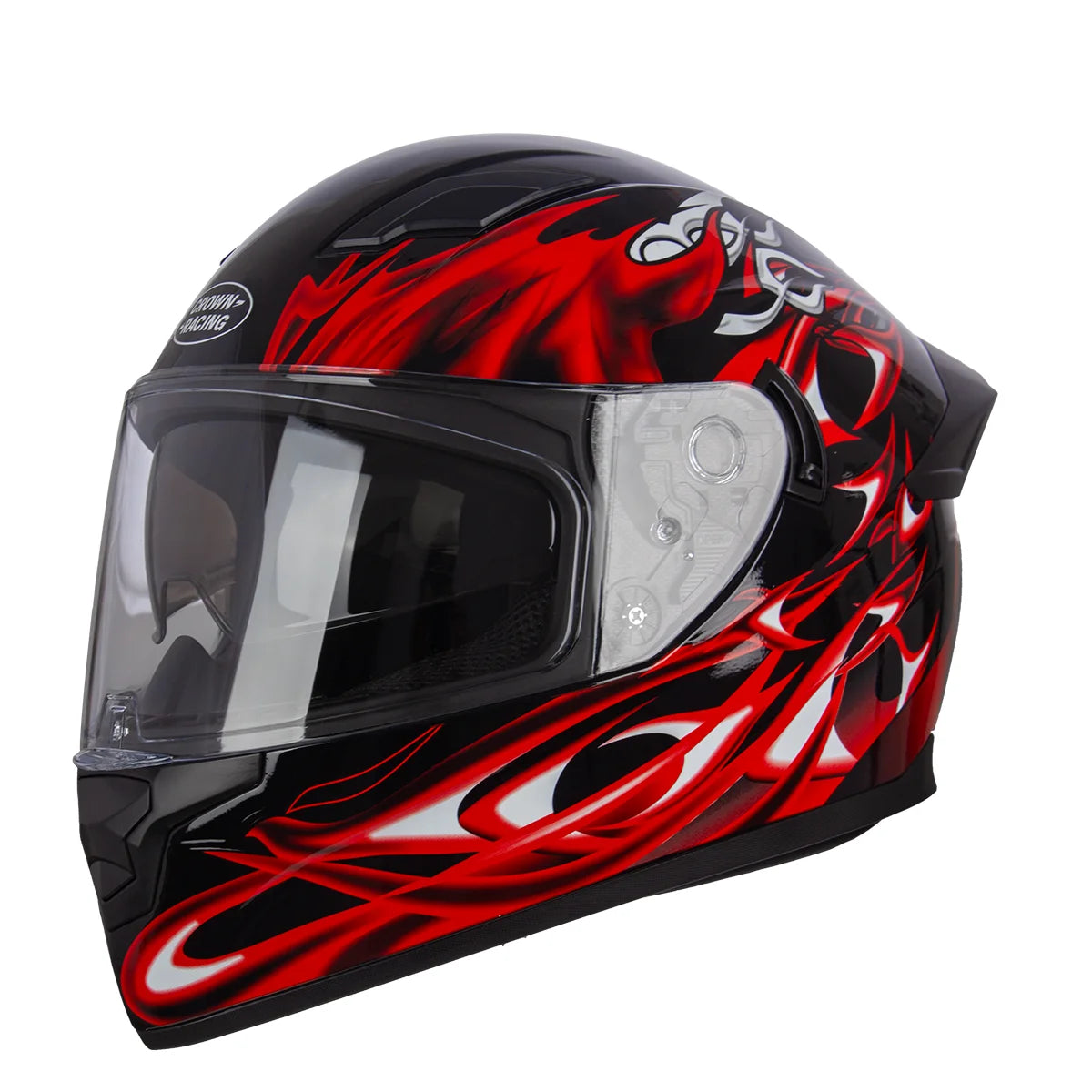 Motorcycle Helmet, DOT Certified Full Face, Unisex Helmet w/ Built In Sun Visor and Clear Outer Visor