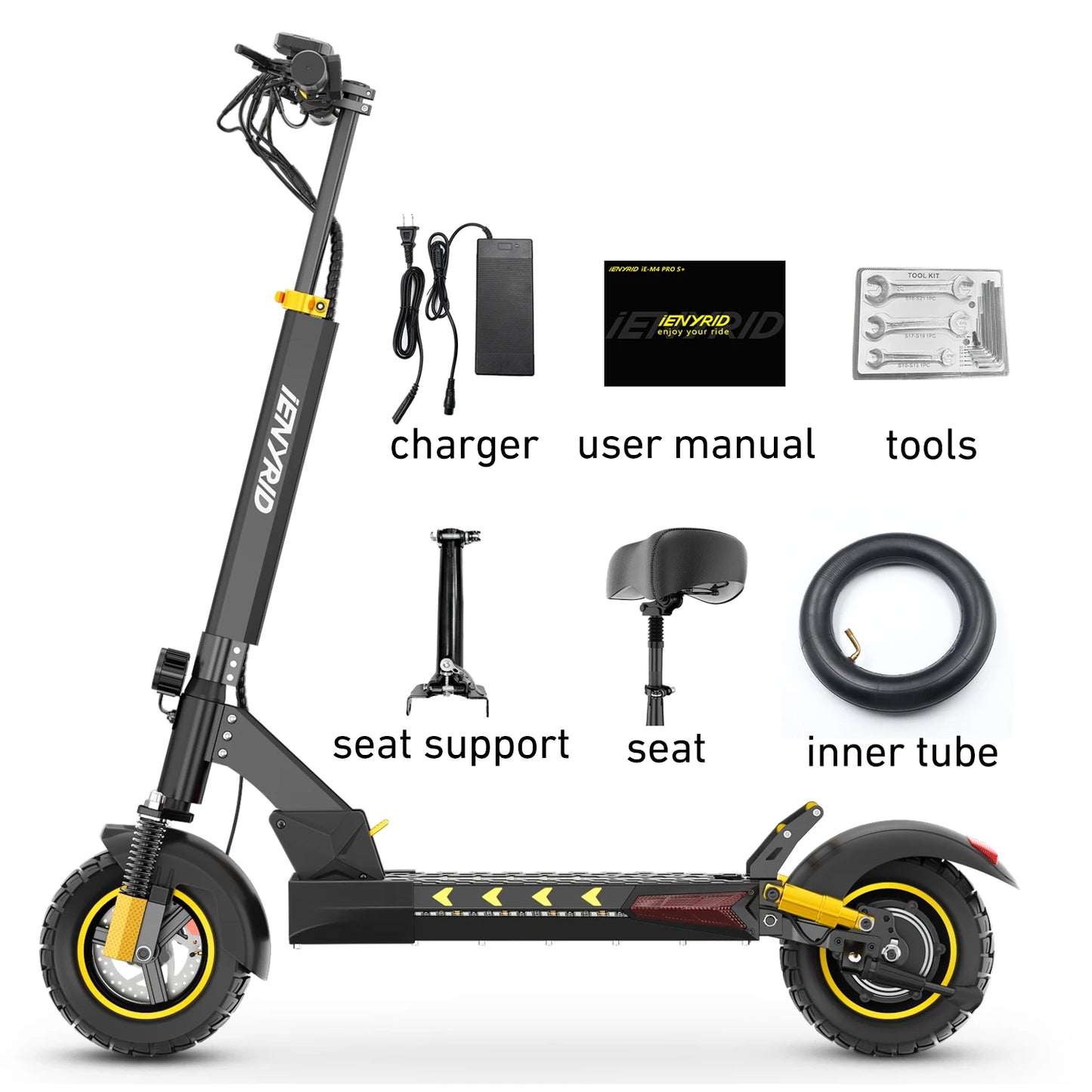 Electric Scooter, 800W Motor 48V, 12.5AH Battery, 10"Tire, Max 40-50KM Range, Disc Brake, LCD Display