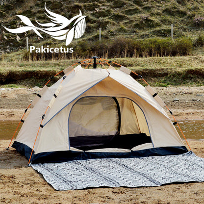 Instant Golden Tents, Portable 3-4 Person, Sun & Rain Shelter