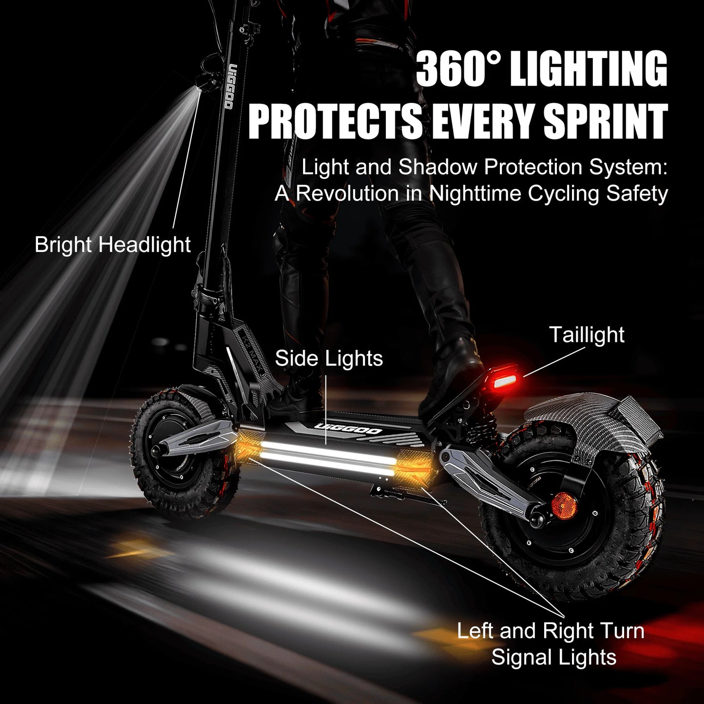 Electric Scooter, Dual 4000W Motor, 45MPH Fast E-Scooter, 60V 27Ah, Heavy Duty 11" Off-Road Vacuum Tires 330lbs, Foldable