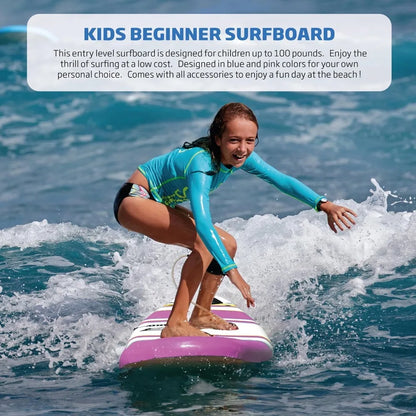 6’ Surfboard Softboard Foam - Include (3) Fins 6’ Foot Leash and (2) Wood Stringers