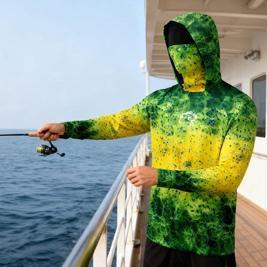 Fishing, Hunting Hoodie, Sailing Shirt, Men's Long Sleeve, Sun Protection