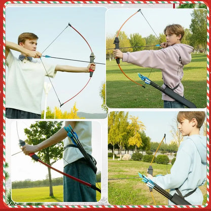 Youth Bow and Arrow Set for Kids, Archery Gear with Safety Arrows