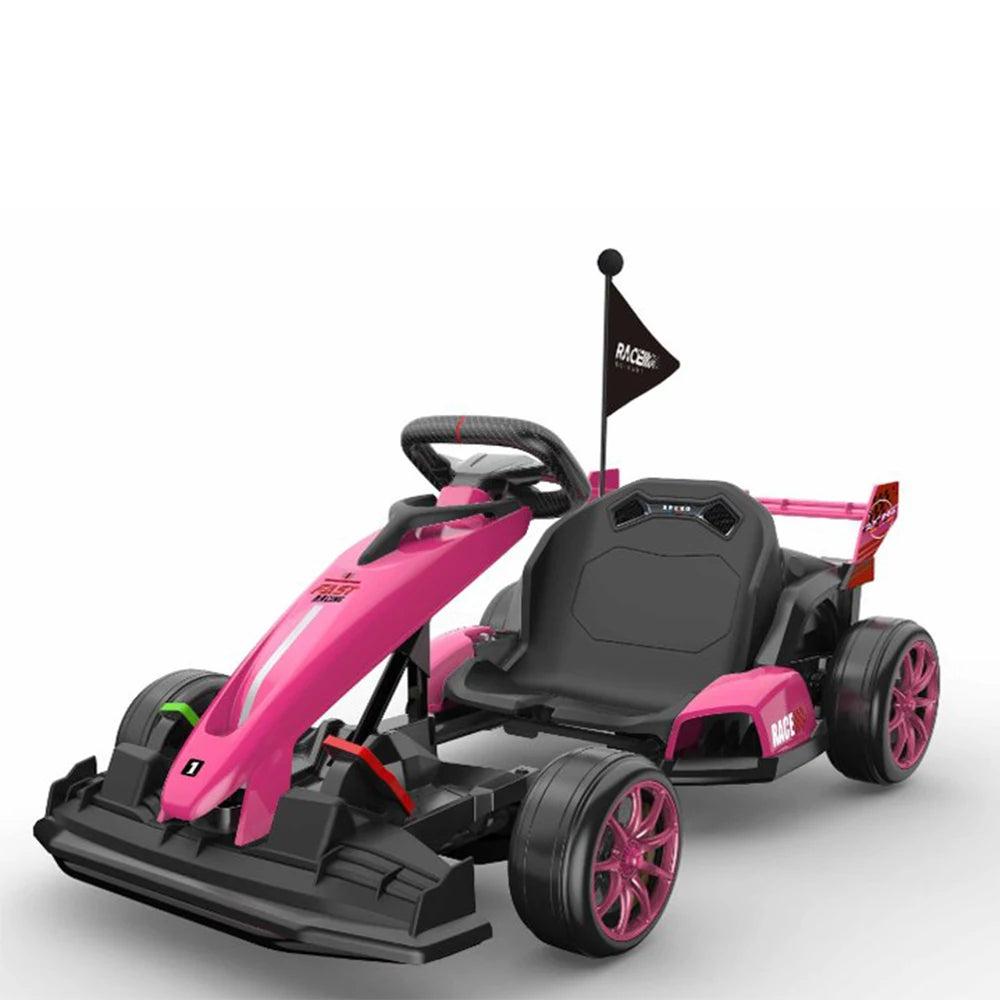 Ride on Car, Drift Kart Toy for Kids, Adjustable Seat, 8.5MPH, 24V Electric Parent-Safety Certified