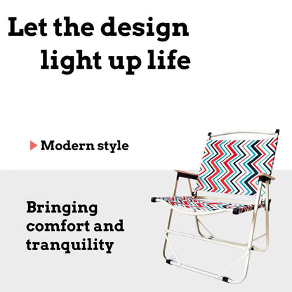 Folding Camp Chair, Reinforced Steel Frame Design, Portable Outdoor Chair