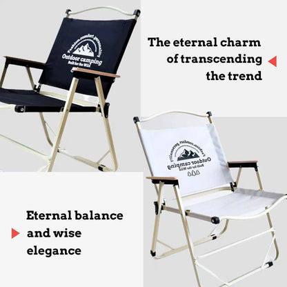 Folding Camp Chair, Reinforced Steel Frame Design, Portable Outdoor Chair