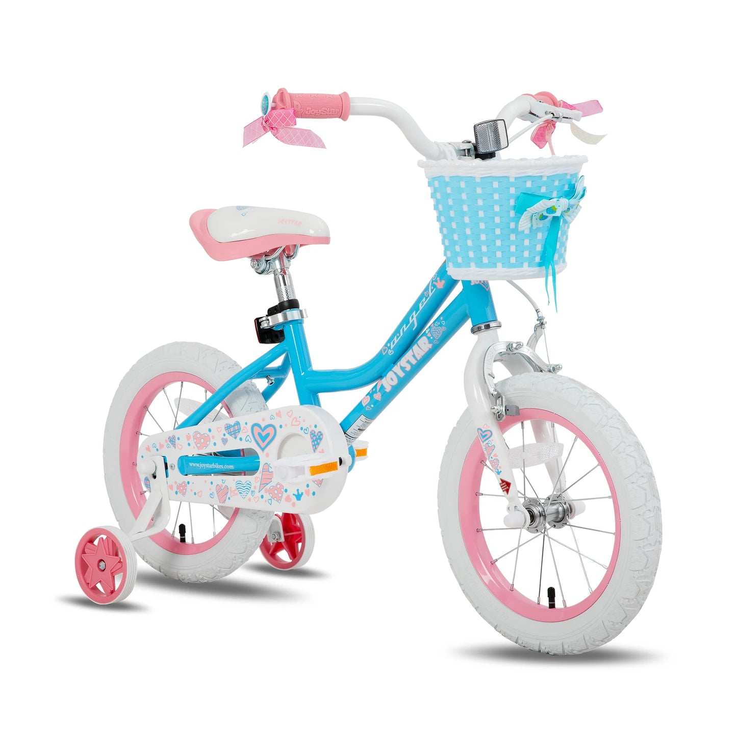 Girls Bike with Basket & Training Wheels, 12, 14, 16, 18 Inch Kids Bike, Foot Brake, Child Bicycle