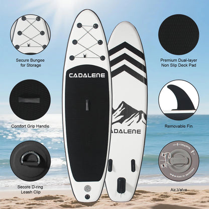 Inflatable Stand Up Paddle Board with SUP Accessories, Anti-Slip EVA Deck 10' Inflatable Boards
