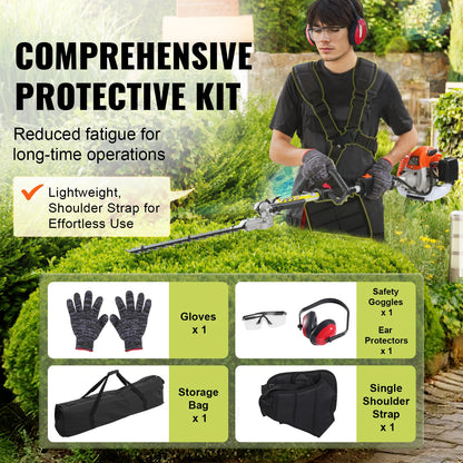 Multi-Functional Trimming Tools, Gas Hedge String Trimmer, Pole Saw, Chainsaw, Pruner w/ Extension Pole