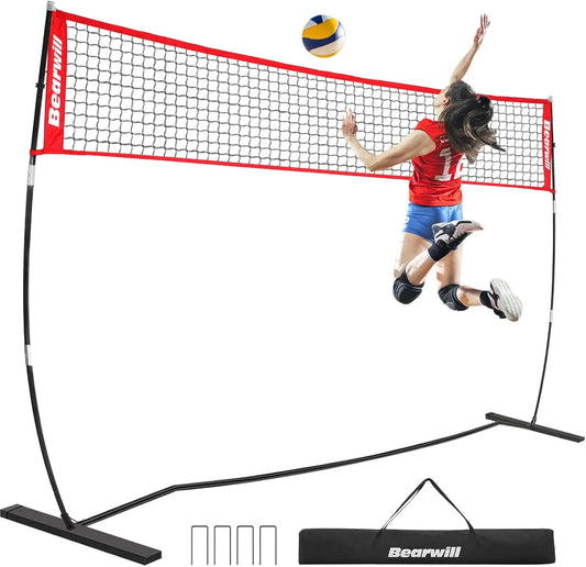Volleyball Net, 12FT Portable, Adjustable Height with Carry Bag