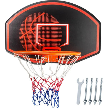 Basketball Hoop, 36"x24" Wall Mounted, Shatter-Proof Backboard