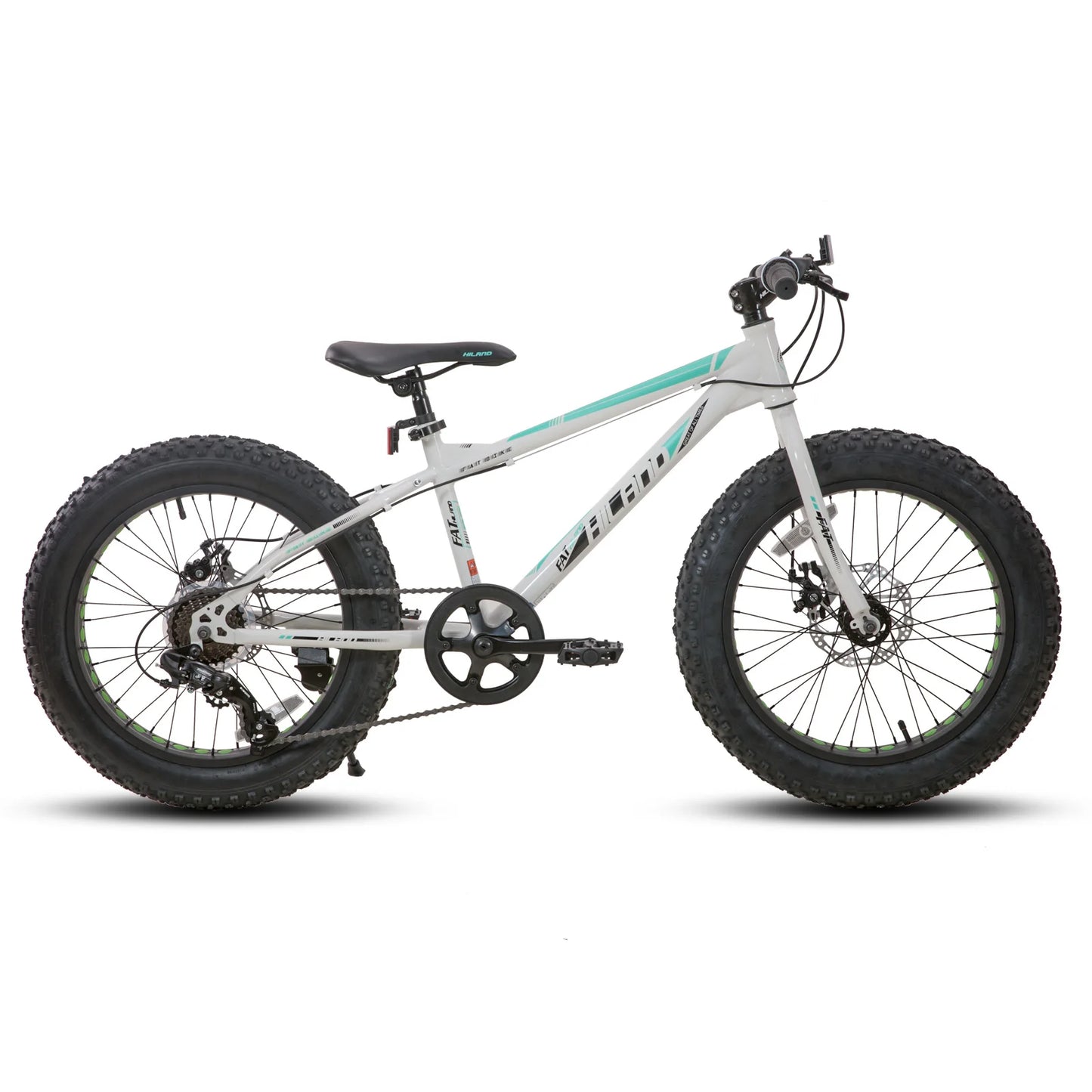 20 Inch Kids' Bicycles, Fat Tire Mountain Bike for Age 5 + Years, 7-Speed, Dual-Disc Brake