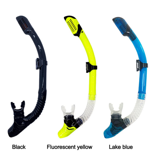 Silicone Snorkel, Swimming Diving Snorkel w/ Hanging Buckle Comfortable Breathing Tube