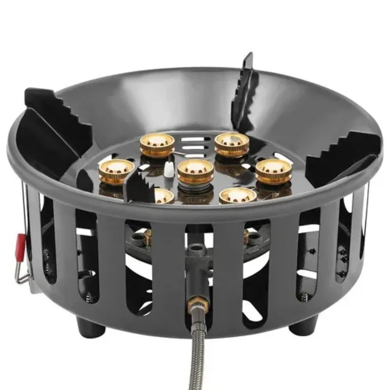 Portable Camping Stove w/ 3 Adapters, 72000 BTU, Windproof, Electronic Ignition