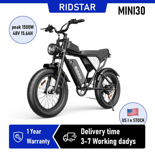 Electric Bike for Adults, 1500W Battery, 48V 15.6AH E-Bike, 31 MPH, 20"x4" Fat Tire Mountain Bike