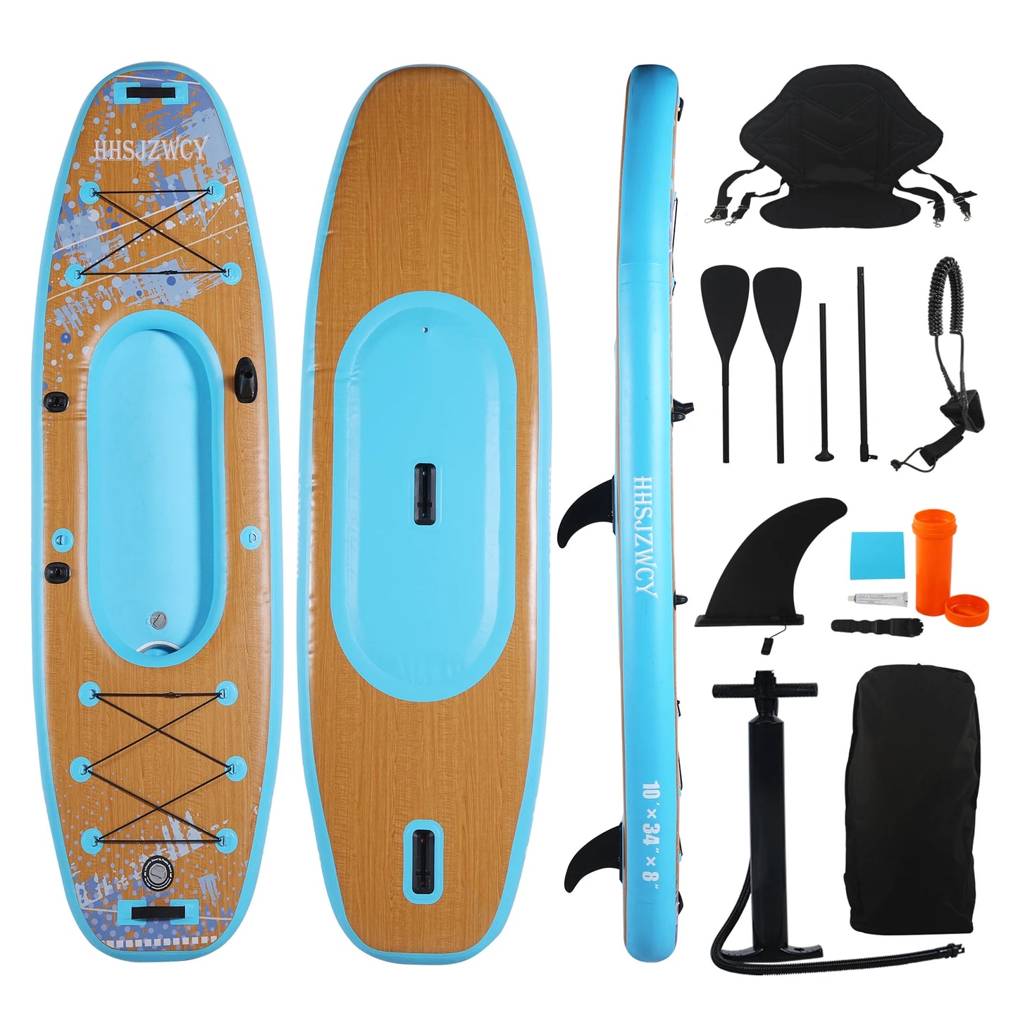 Inflatable 10' Stand Up Paddle Board, Kayak, 34'' Extra Wide, for Adults, with Seat, Paddle Board