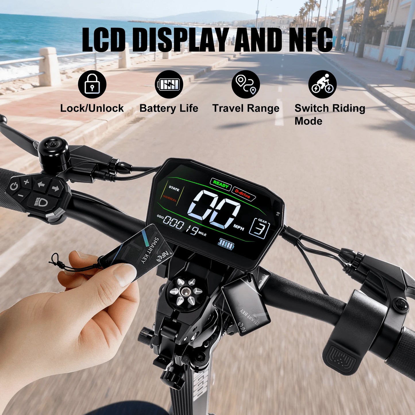 Electric Scooter, Dual 4000W Motor, 45MPH Fast E-Scooter, 60V 27Ah, Heavy Duty 11" Off-Road Vacuum Tires 330lbs, Foldable