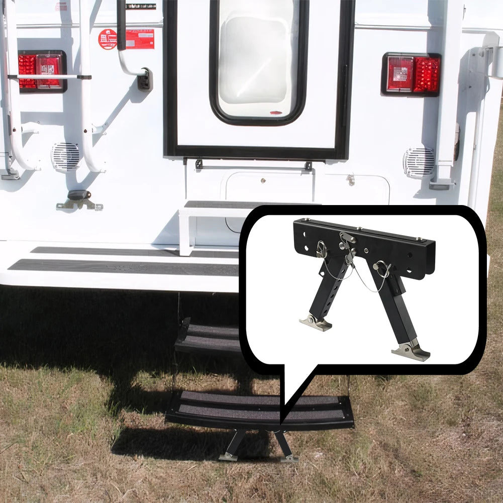 RV Step Stabilizer, Adjustable Foldable Ground Support Jacks for RV, Height Ranges from 2.8in To 11.3in