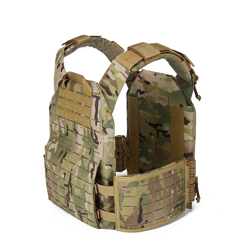 Outdoor Tactical Hunting Vest, Protective Adjustable MOLLE Nylon Plate Carrier