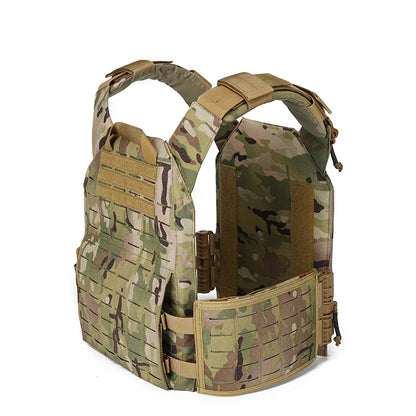 Outdoor Tactical Hunting Vest, Protective Adjustable MOLLE Nylon Plate Carrier