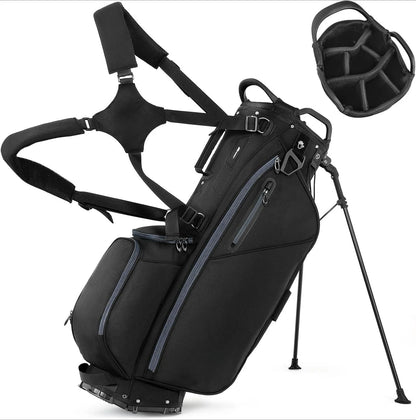 Golf Stand Bag, Lightweight w/ 7 Way Full-Length Dividers, Weather-Resistant, Cooler Pockets