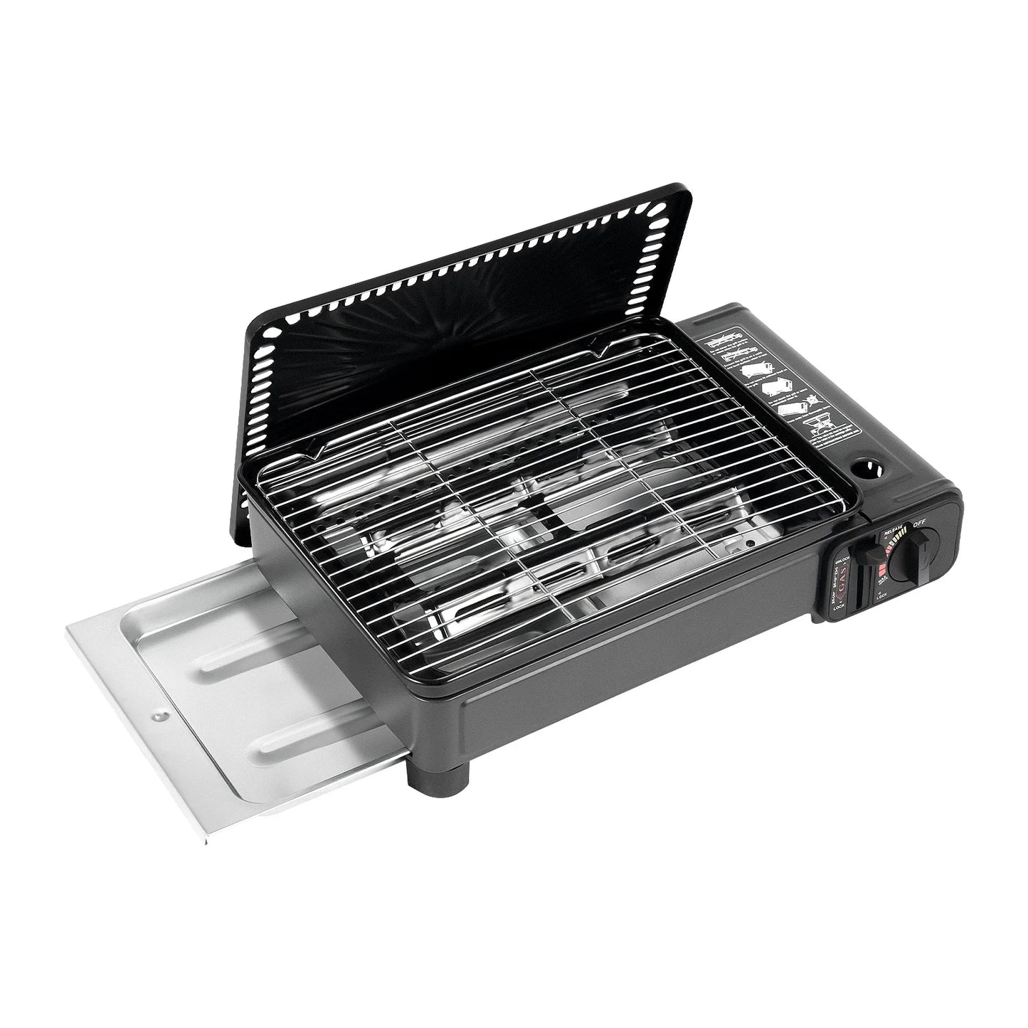 Portable Camping Grill, Butane Gas Stove for Camping, Travel 41.5x28x11cm